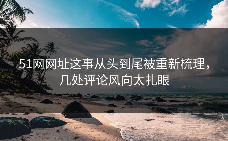 详细阅读:51网网址这事从头到尾被重新梳理,几处评论风向太扎眼 51网网址这事从头到尾被重新梳理,几处评论风向太扎眼
