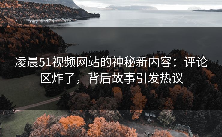 凌晨51视频网站的神秘新内容：评论区炸了，背后故事引发热议