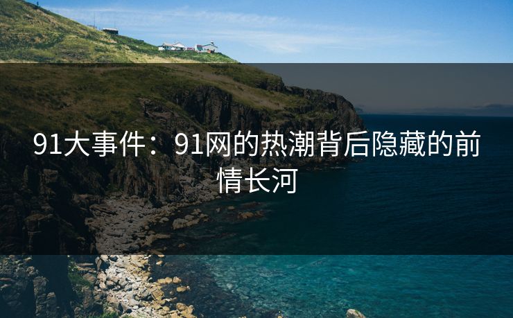 91大事件：91网的热潮背后隐藏的前情长河