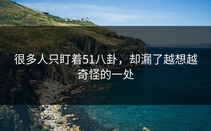 很多人只盯着51八卦，却漏了越想越奇怪的一处
